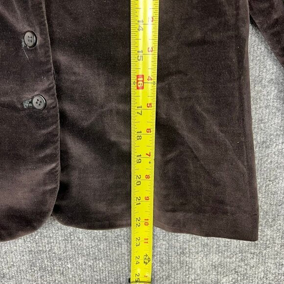 Vintage Sears‎ JR Bazaar Velvet Chocolate Brown Blazer SZ Small - Picture 7 of 9